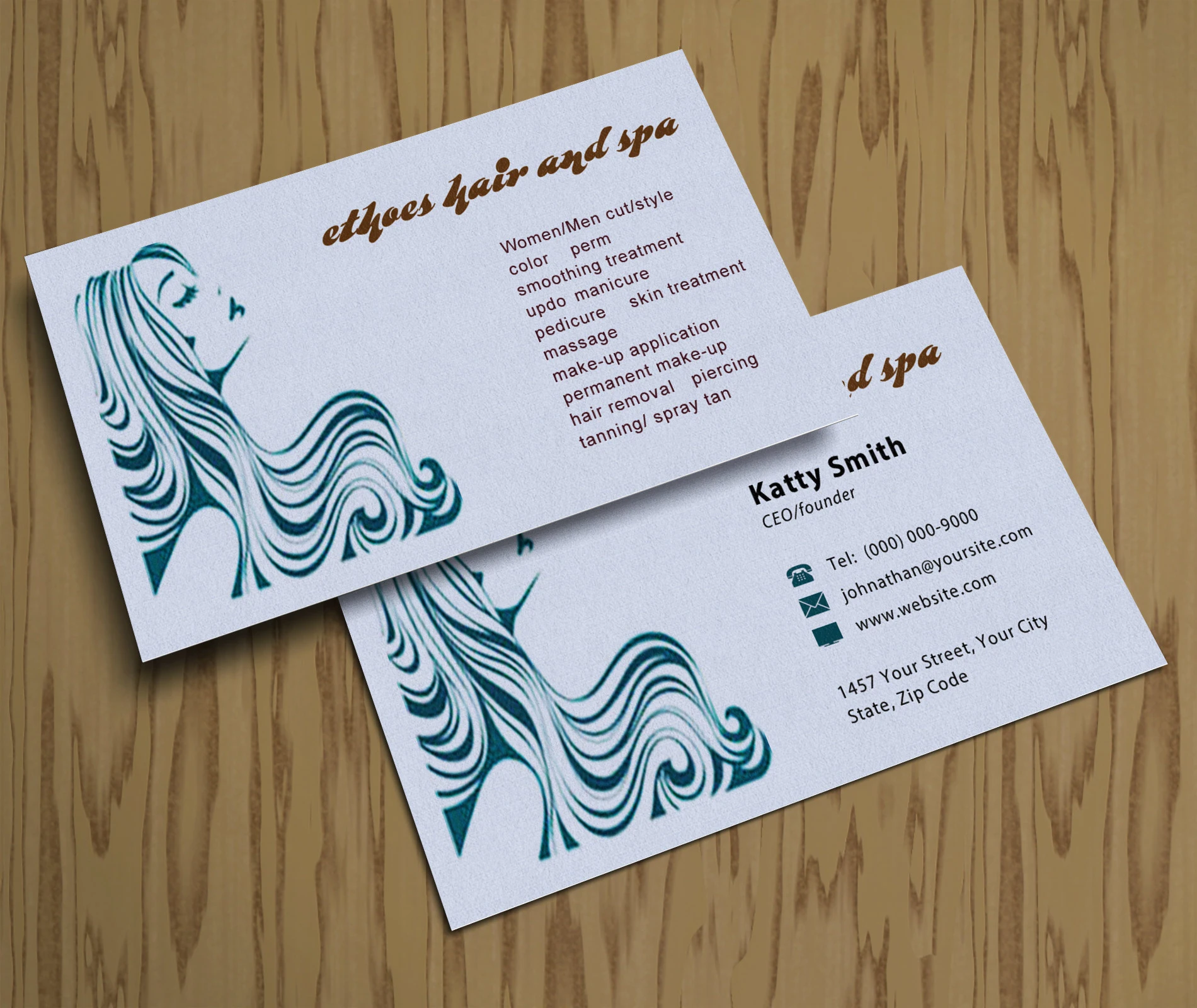 Free Spa Business Card Template