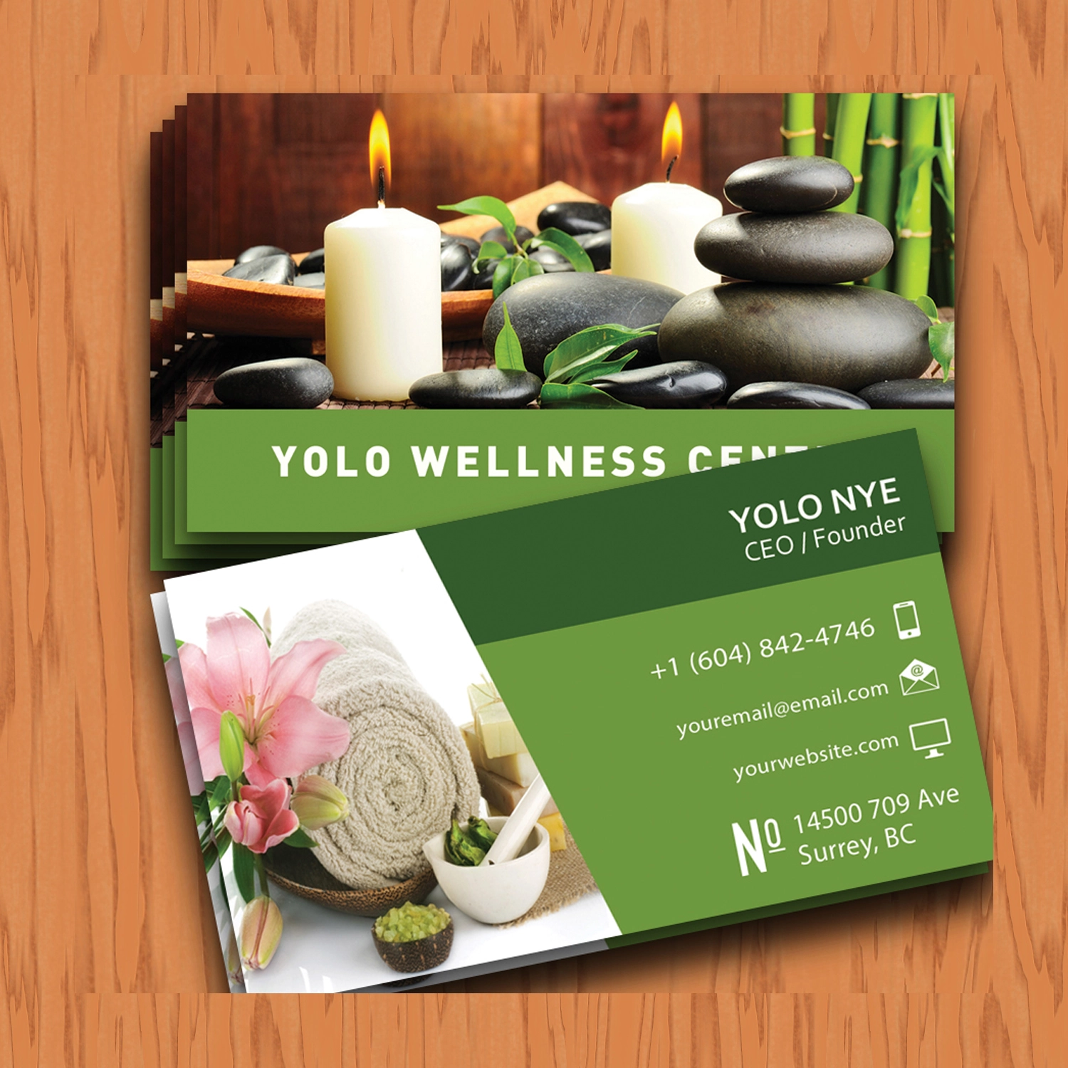 Free Wellness Business Card Template